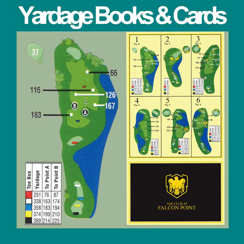 yardage books and cards